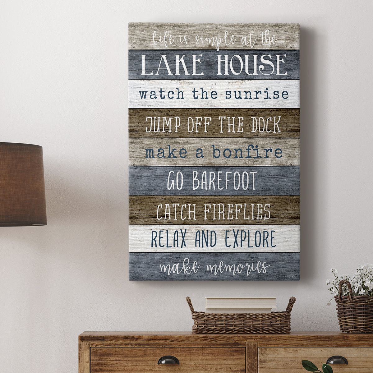 Simple Lake Rules - Canvas Art Print