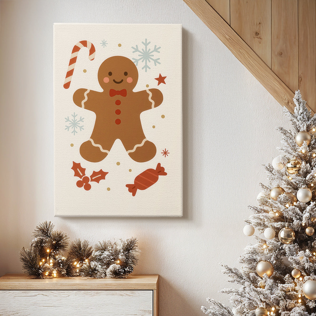 Night of Golden Sleigh - Canvas Art Print