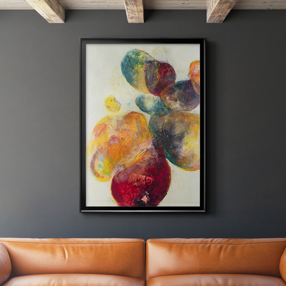 Earthy Fragments II - Modern Framed Canvas Print