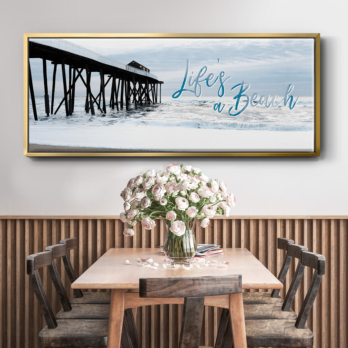 Life's a Beach - Floater Framed Canvas Print