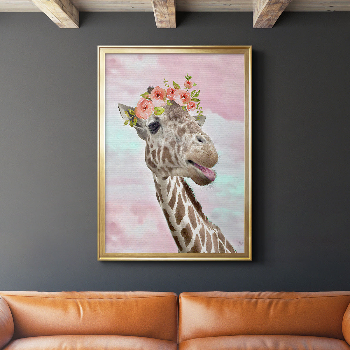 Floral Fun I - Modern Framed Canvas Print