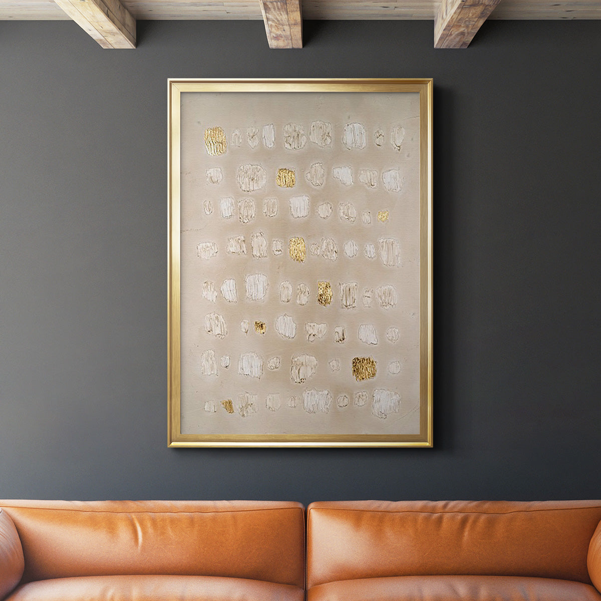 Embellished Cobblestone II - Modern Framed Canvas Print