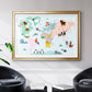 Animal Map - Modern Framed Art Print