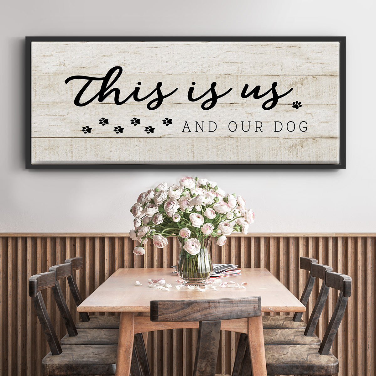 This is Us and the Dog - Floater Framed Canvas Print