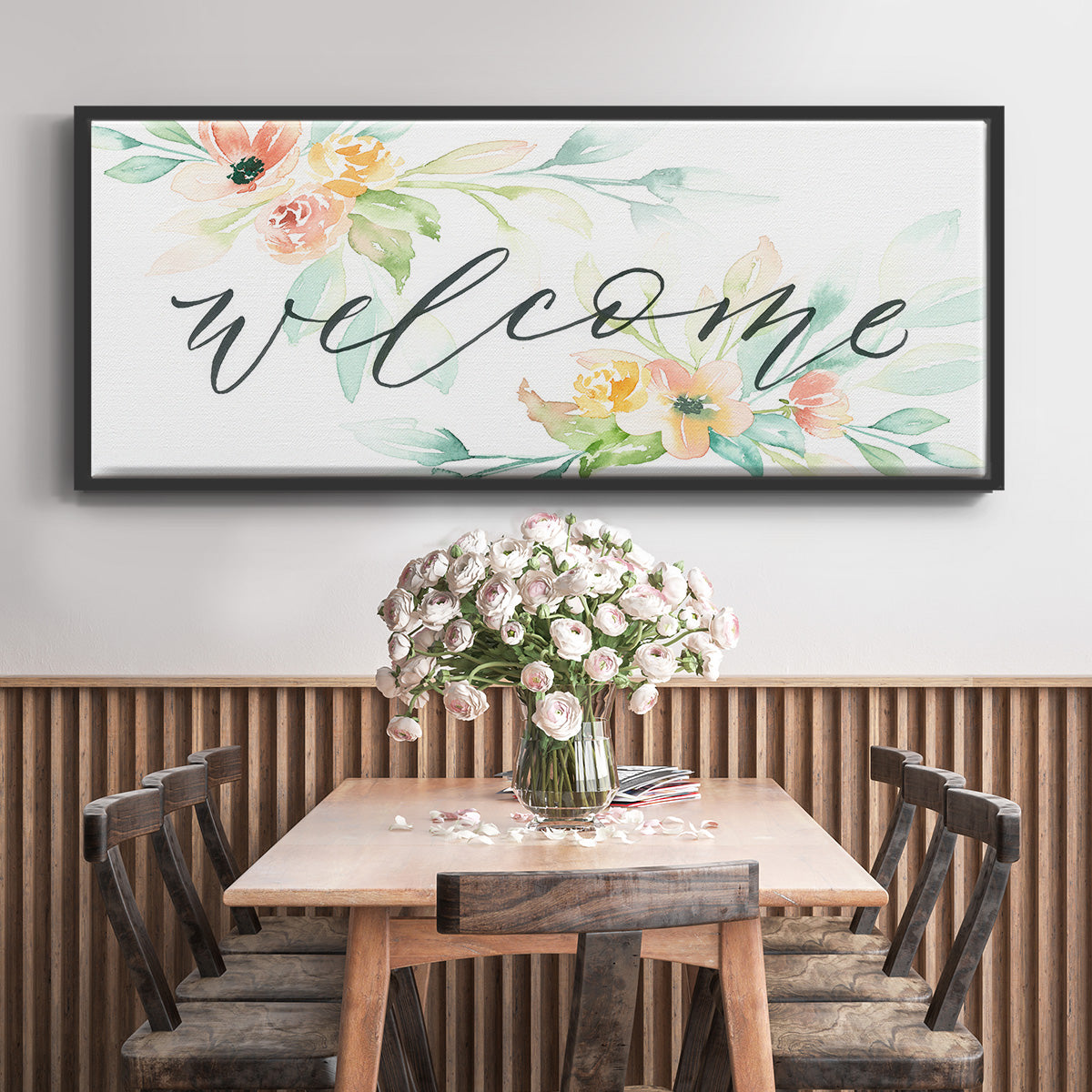 Welcome - Floater Framed Canvas Print