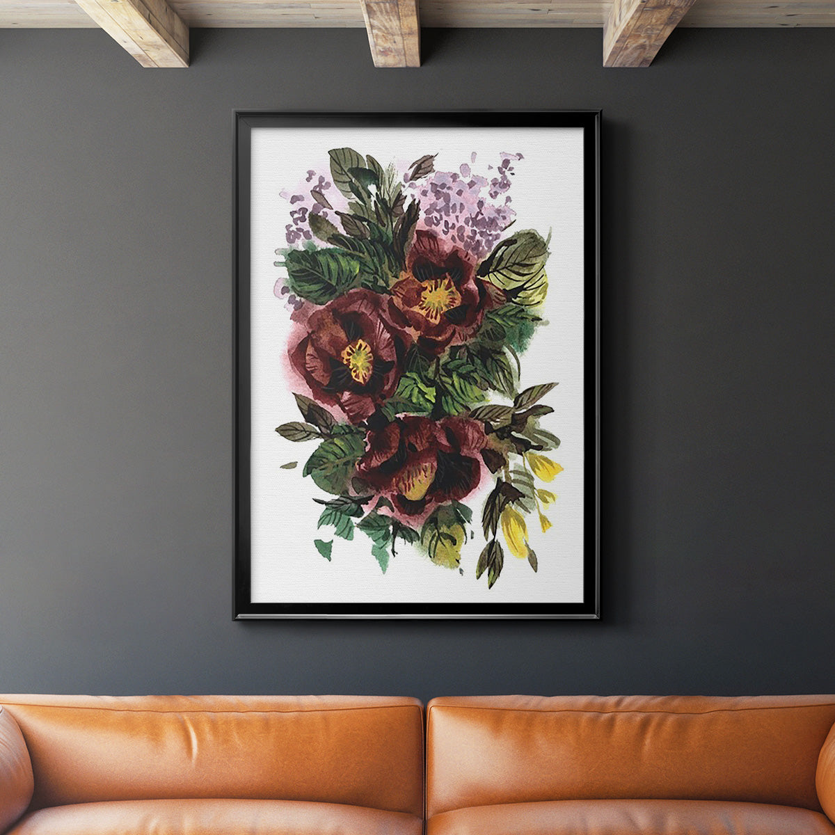 Garden Bouquets II - Modern Framed Canvas Print