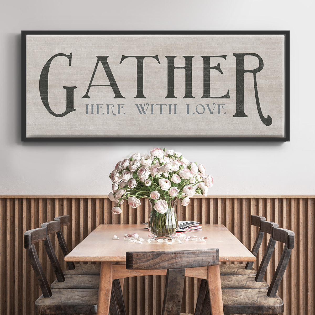 Gather Here With Love - Floater Framed Canvas Print