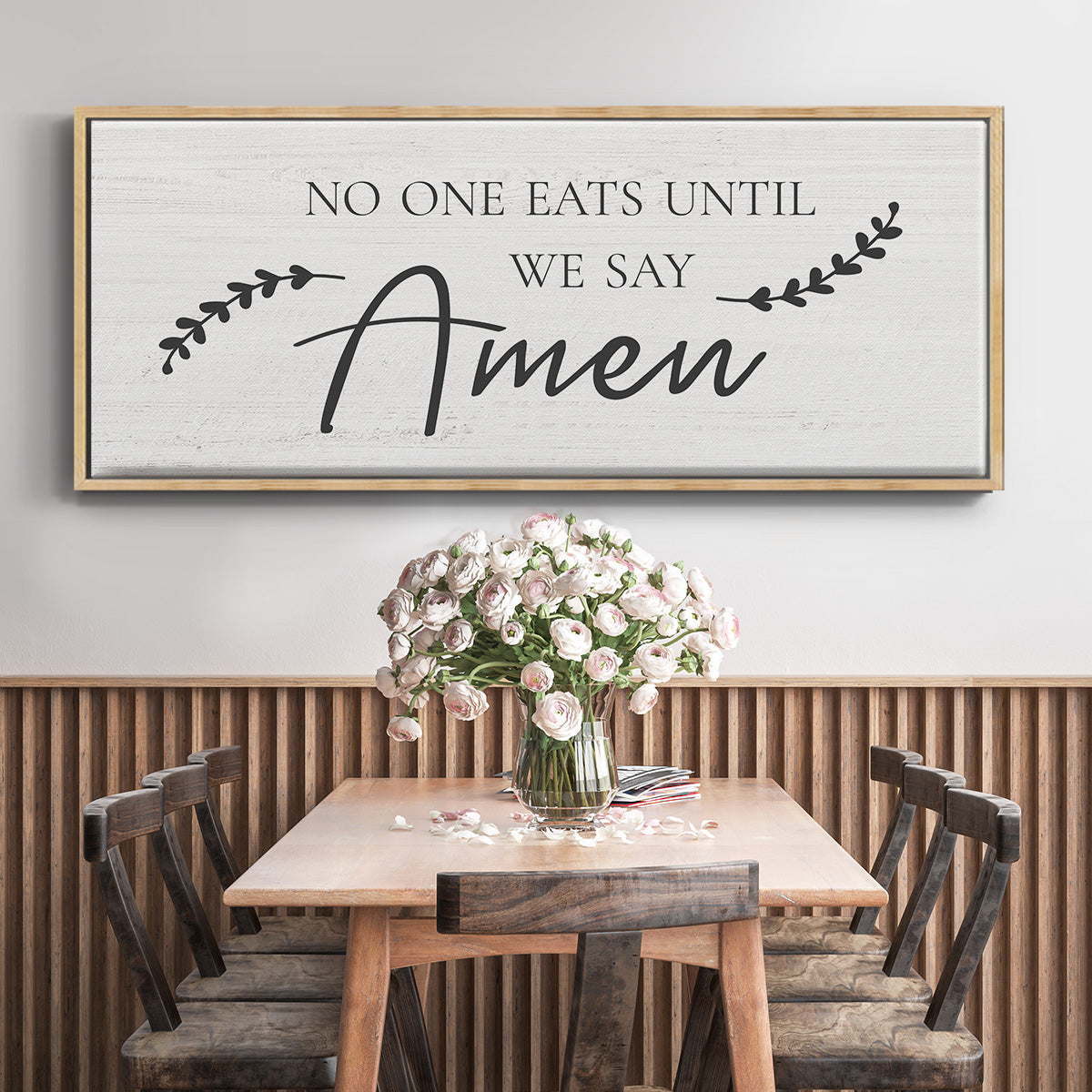 Say Amen - Floater Framed Canvas Print