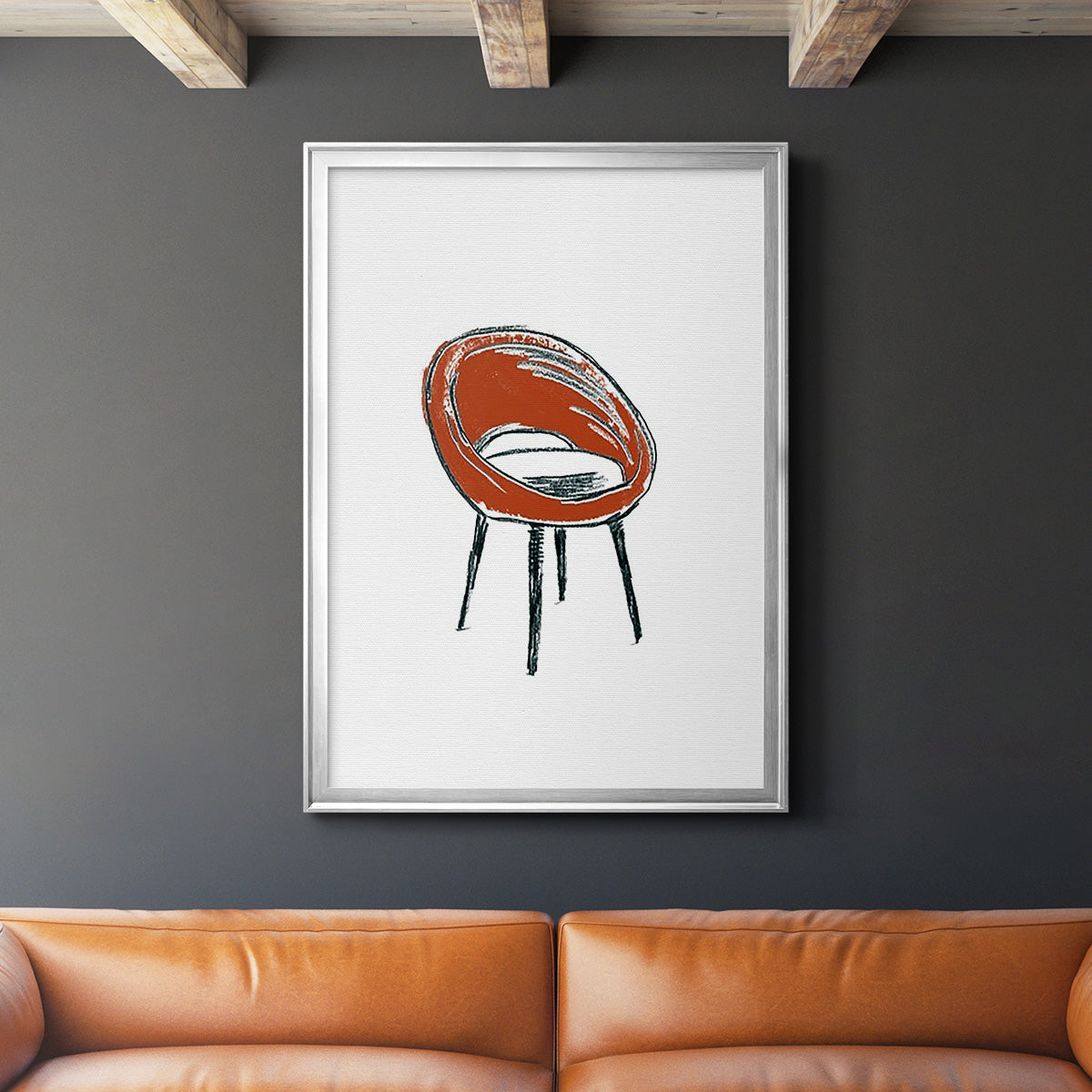 Take a Seat V - Modern Framed Canvas Print