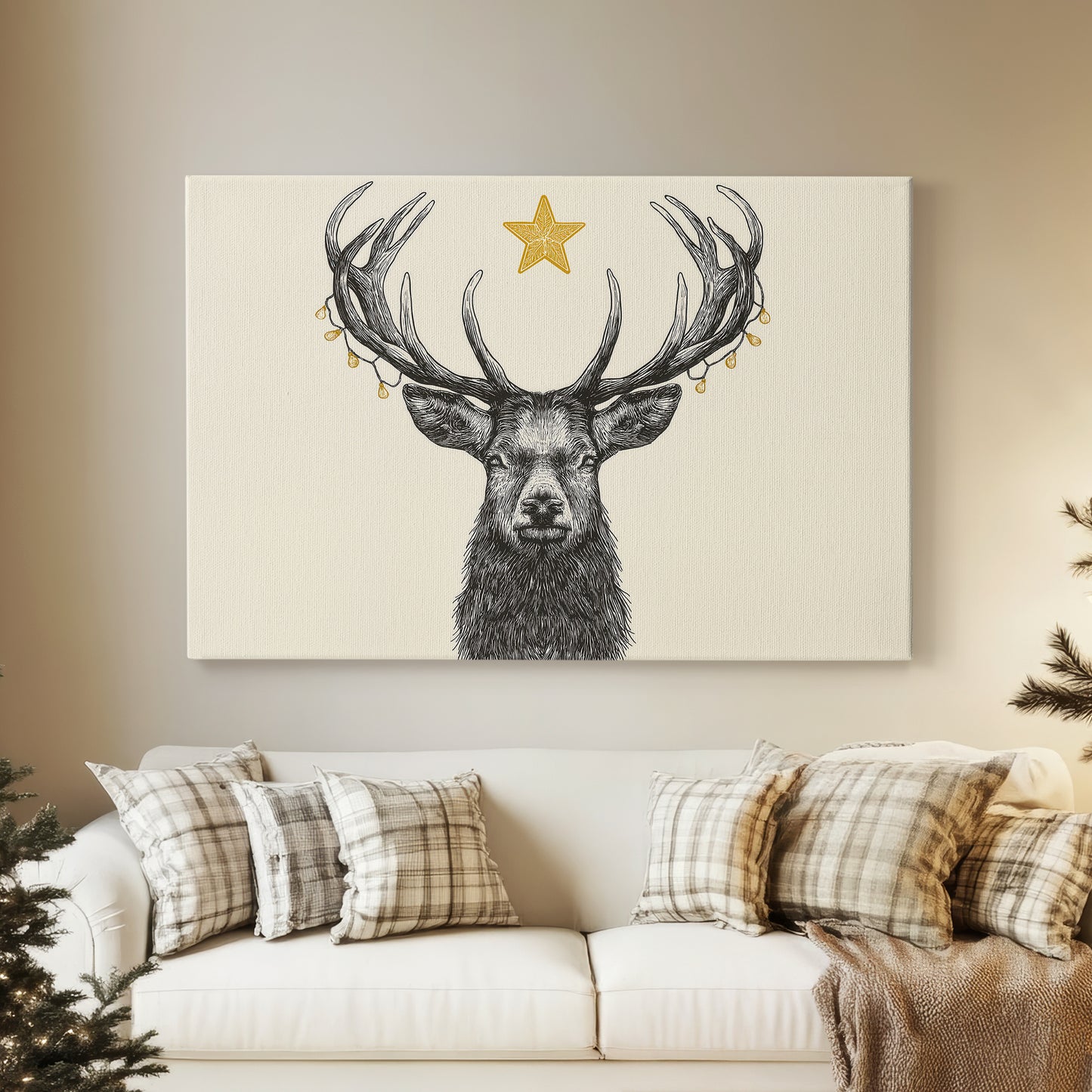 Tinsel-Gold Snow at Dawn - Canvas Art Print