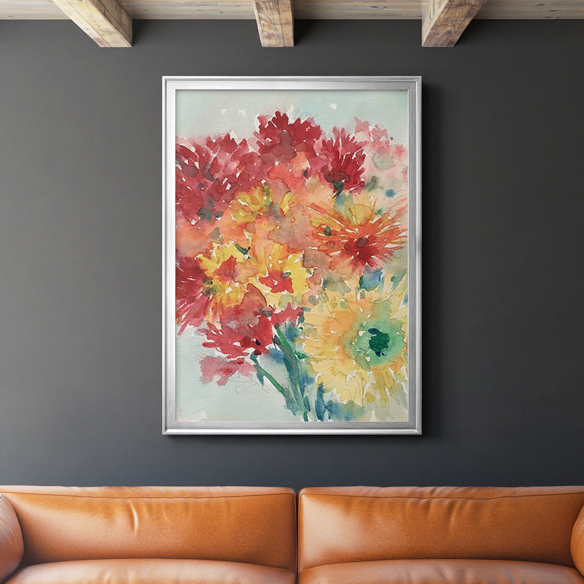 Floral Treats II - Modern Framed Canvas Print