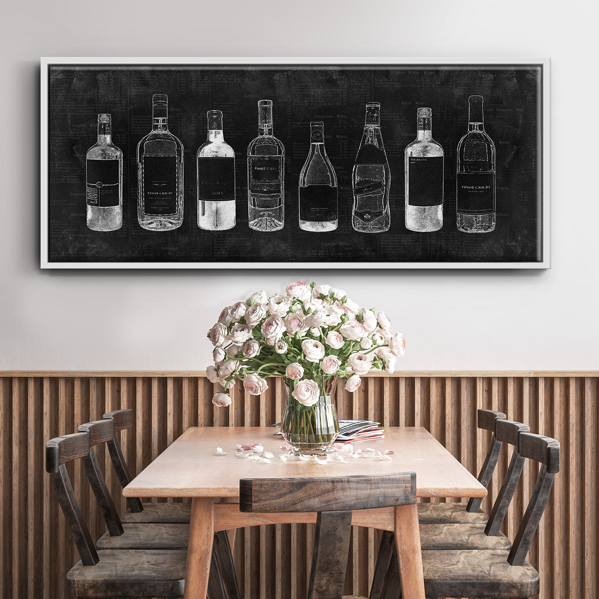 Wine Cellar - Floater Framed Canvas Print