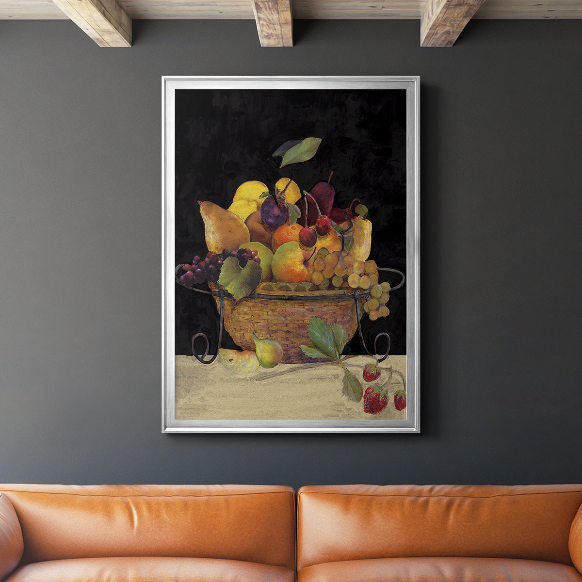 Fruit Basket II Revisit - Modern Framed Canvas Print