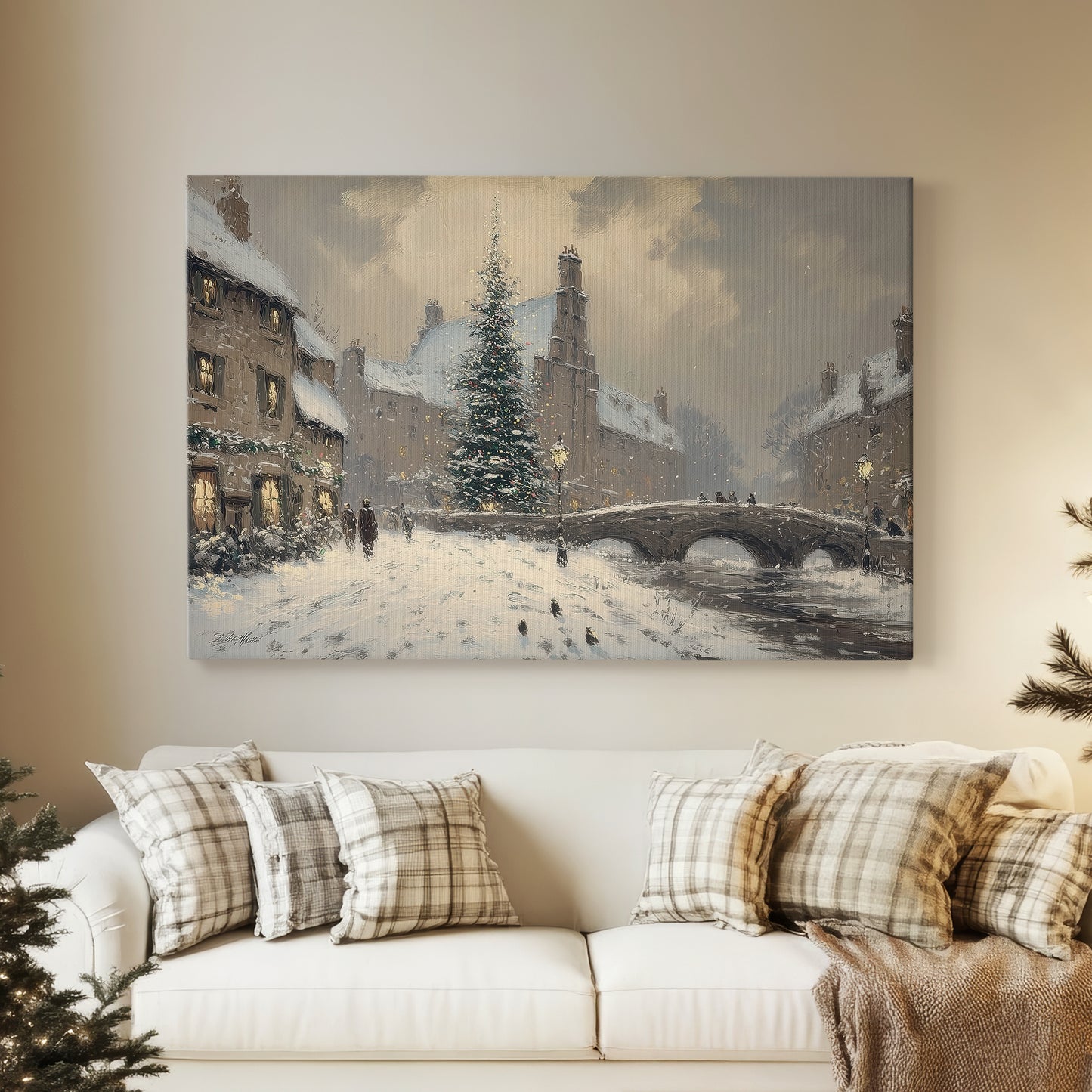 Pale Winter Snow Whisper - Canvas Art Print
