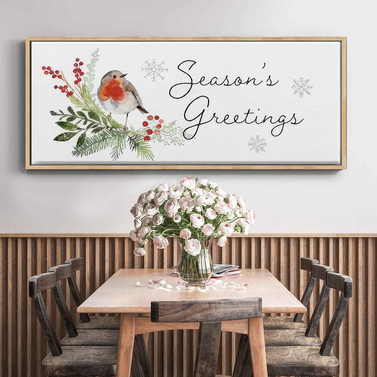 Winter Visitor Collection D - Floater Framed Canvas Print