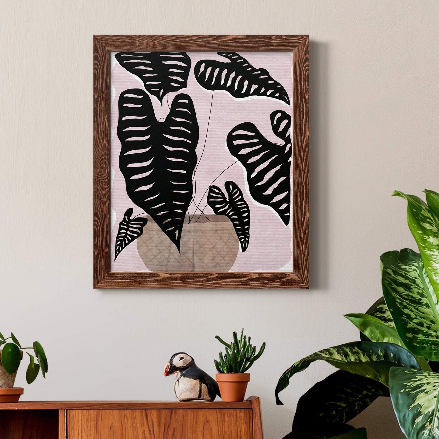 Potted Plant II - Premium Canvas Framed in Barnwood - Ready to Hang