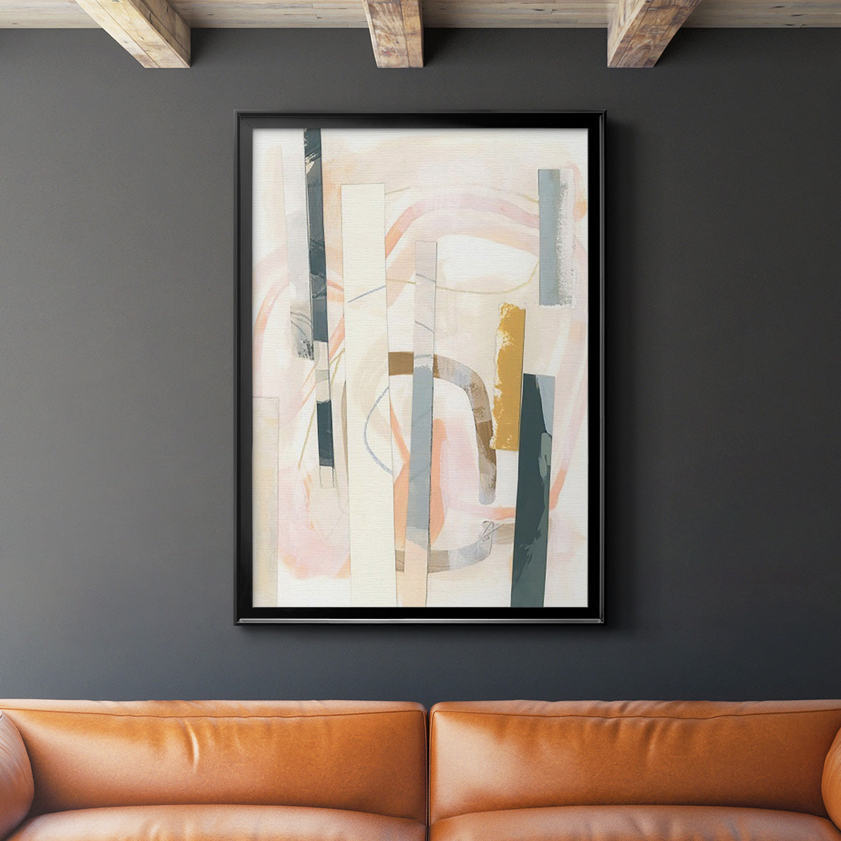 Melon Litmus III - Modern Framed Canvas Print
