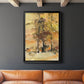 Fall Foliage Watercolor I - Modern Framed Canvas Print
