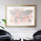 Pink Cheetah Map - Modern Framed Art Print