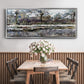 Snow in Vétheuil - Floater Framed Canvas Print