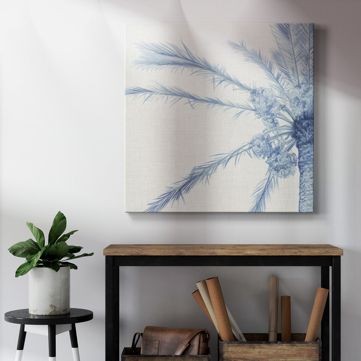 Chambray Palms I - Canvas Art Print