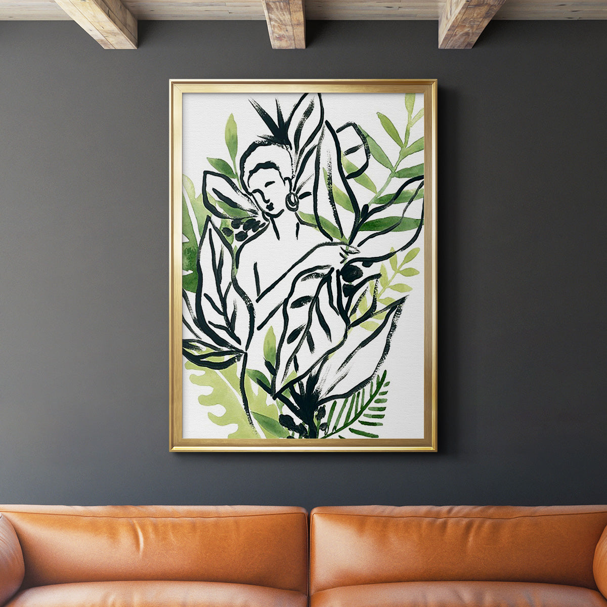 Tropical Sketchbook IV - Modern Framed Canvas Print