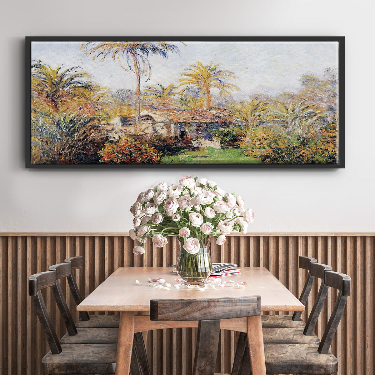 Small Country Farm in Bordighera, 1884 - Floater Framed Canvas Print