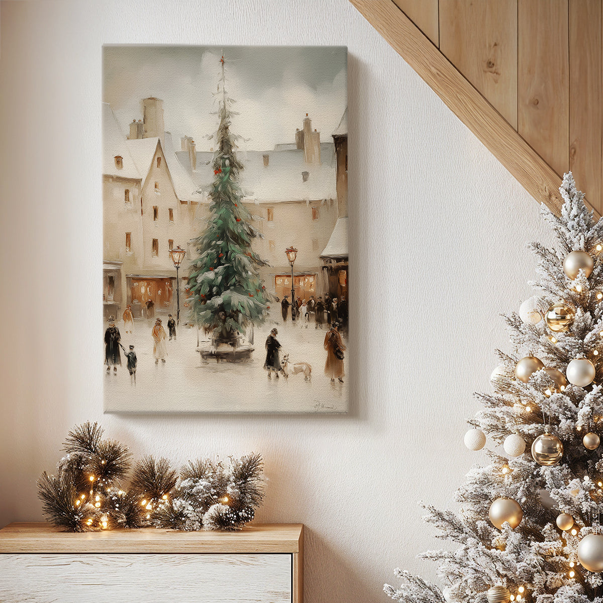 Gilded Sleigh Carol - Canvas Art Print