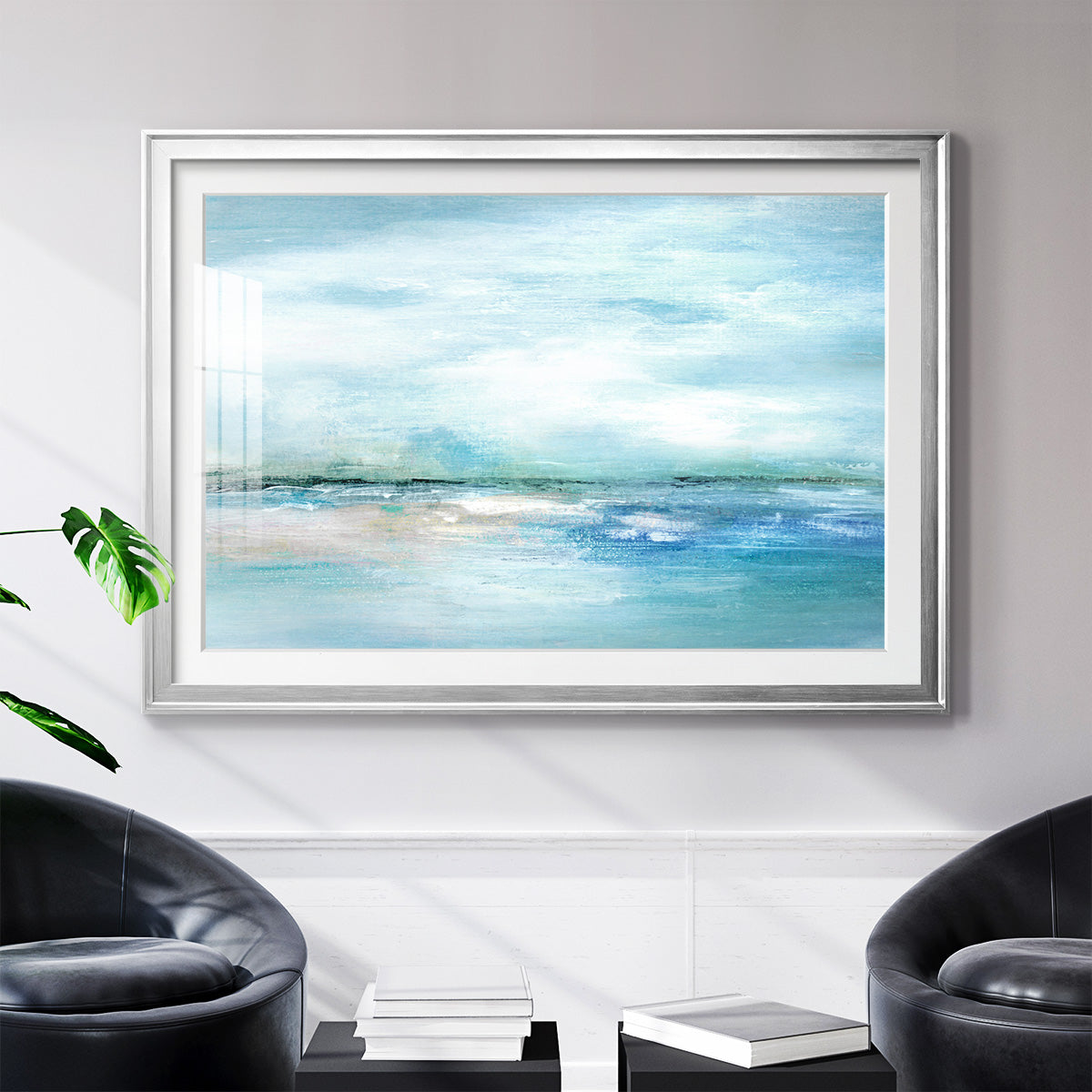 Silhouette Sunset - Modern Framed Art Print