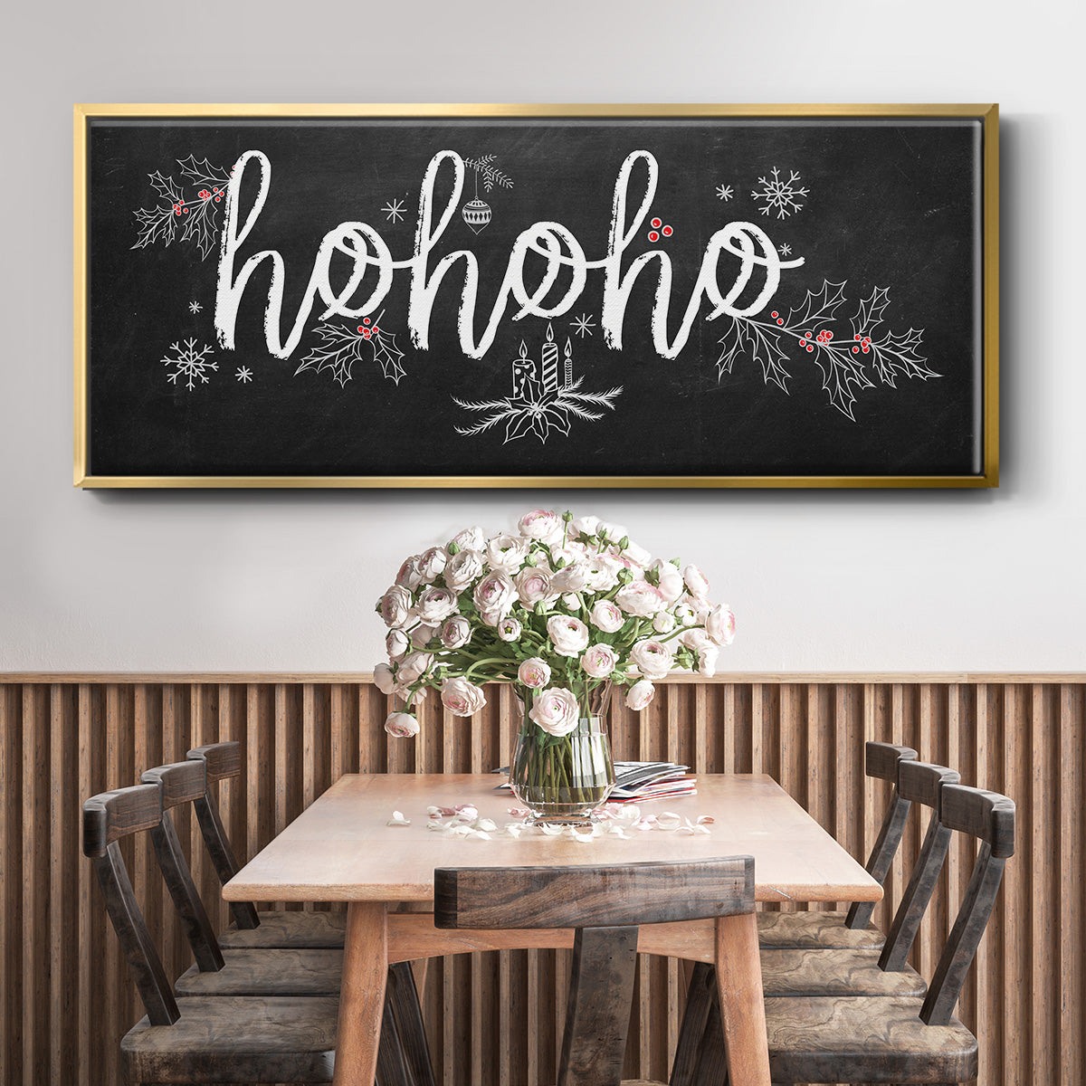 Ho Ho Ho - Floater Framed Canvas Print