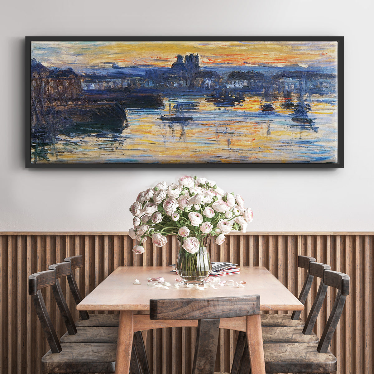 The Port of Dieppe, Evening, 1882 - Floater Framed Canvas Print