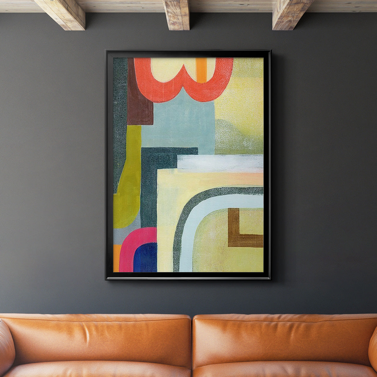 City of Rainbows II - Modern Framed Canvas Print