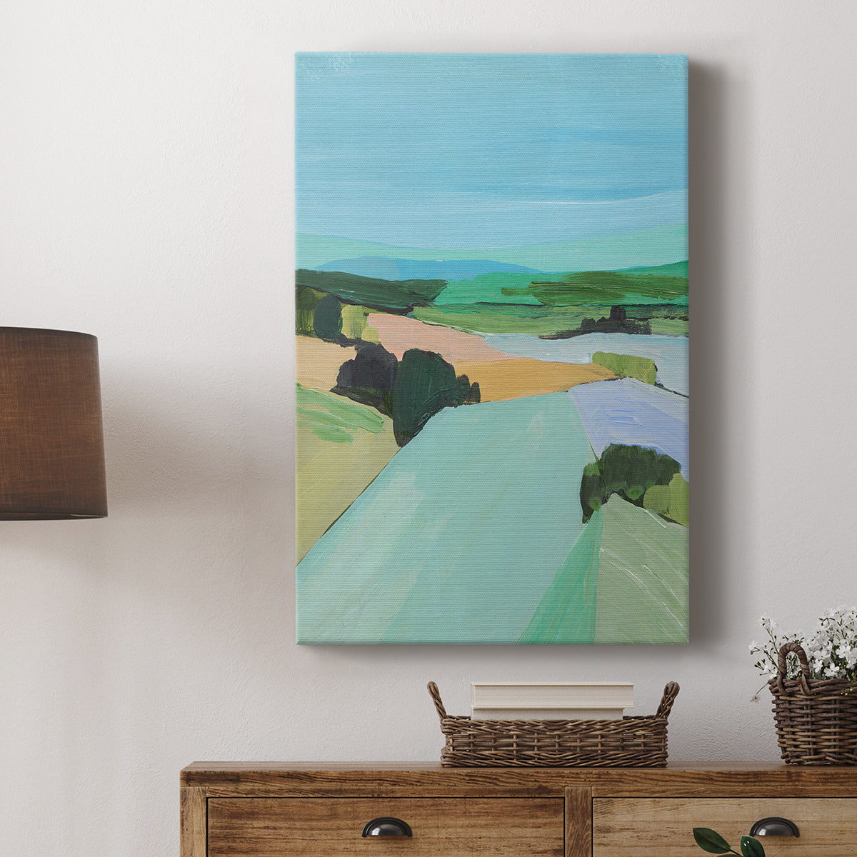 Bright Colored Countryside IV - Canvas Art Print