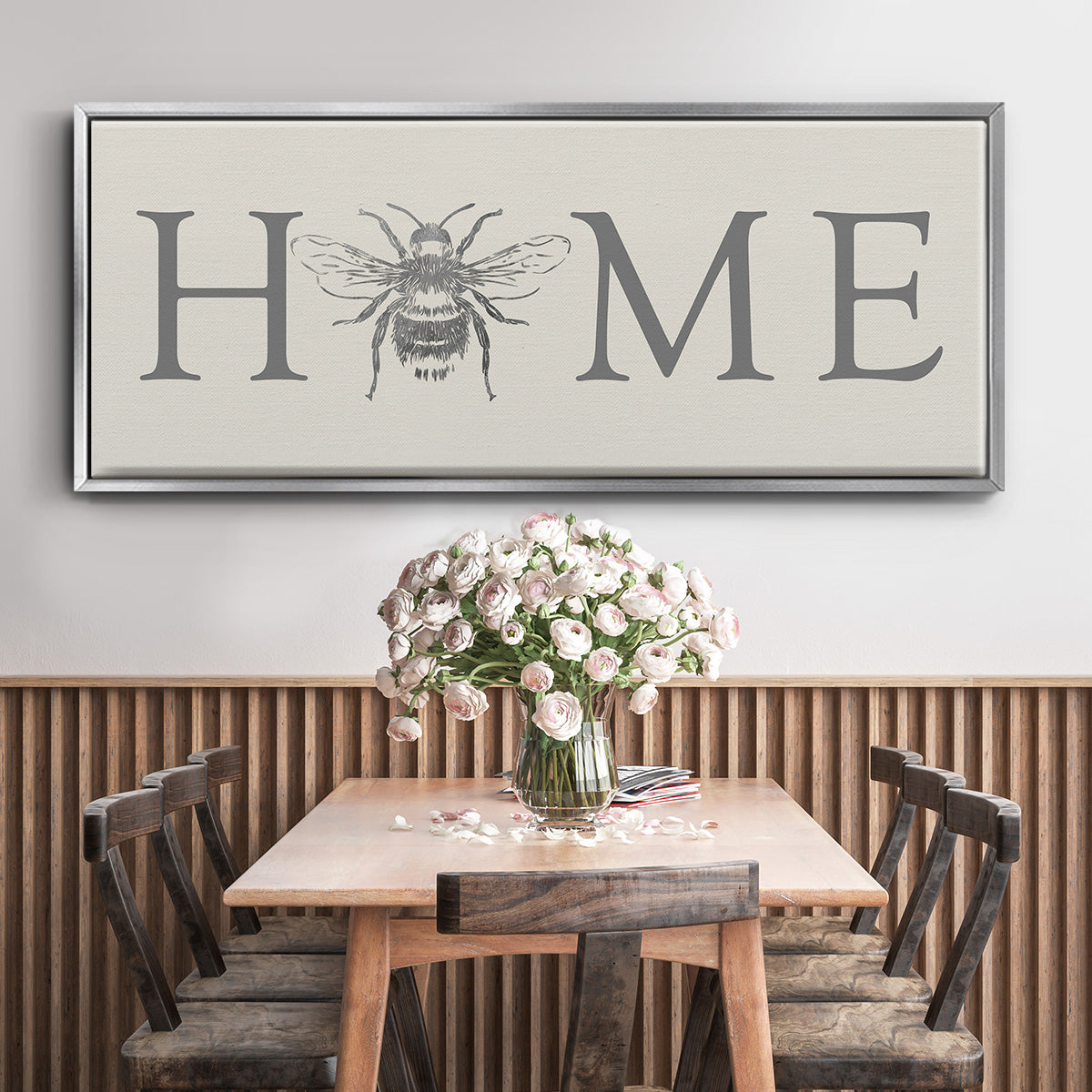 Bee Home - Floater Framed Canvas Print