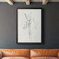 Neutral Iris Sketch II - Modern Framed Canvas Print