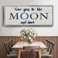 Moon and Back - Floater Framed Canvas Print