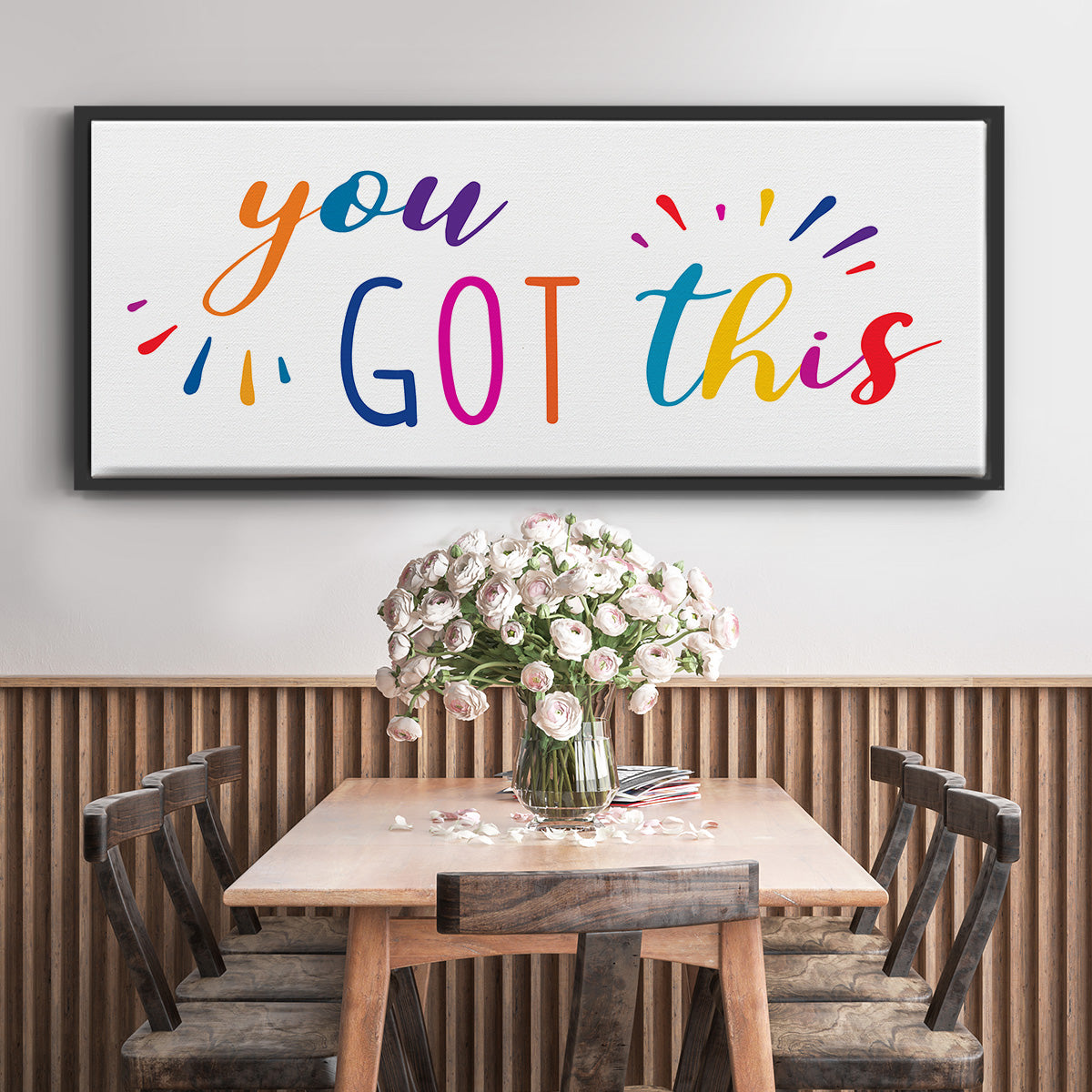 Rainbow Got This - Floater Framed Canvas Print