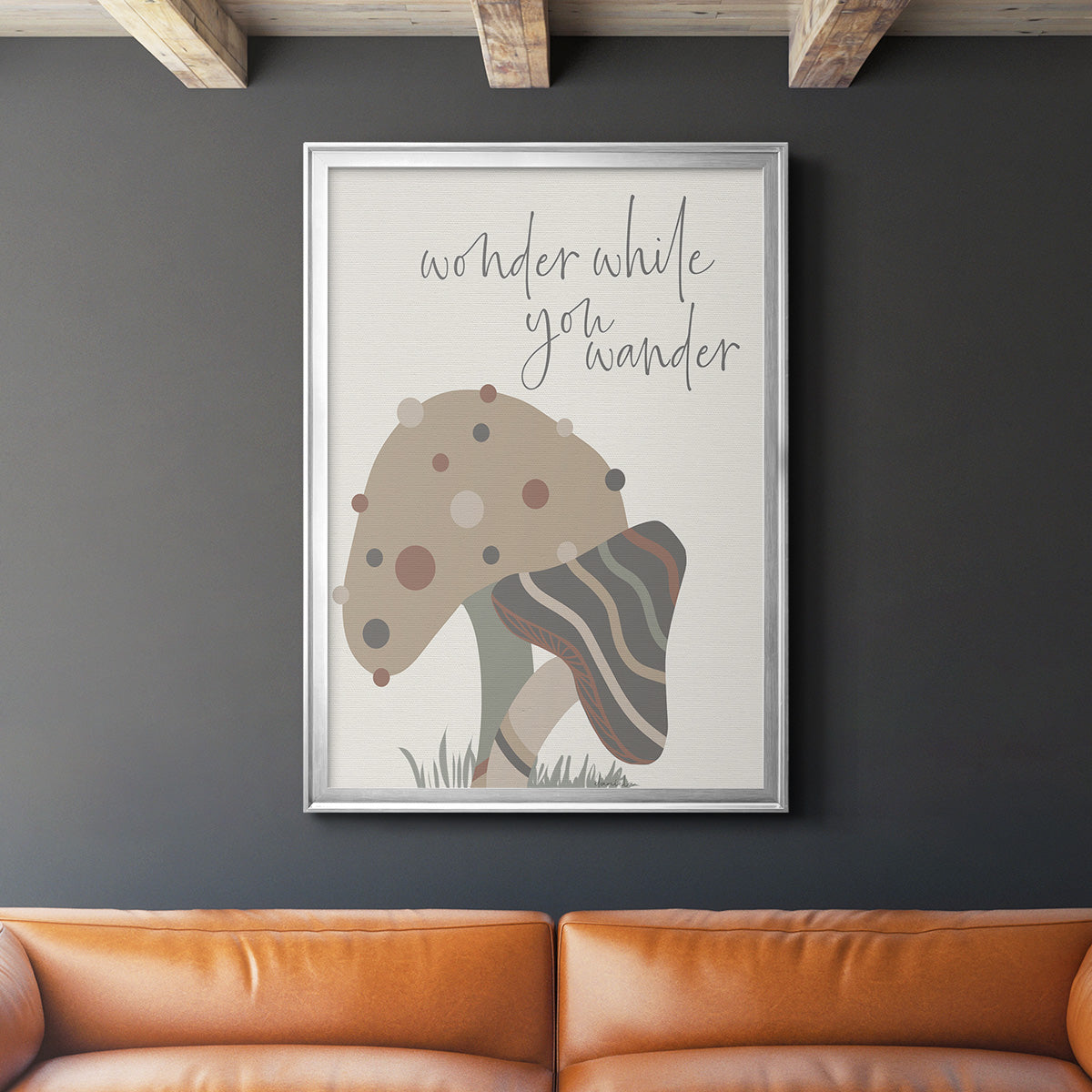 Wonder While You Wander - Modern Framed Canvas Print