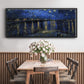 Starry Night Over the Rhone - Floater Framed Canvas Print