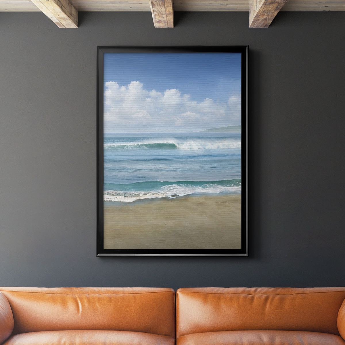 Timeless Waves - Modern Framed Canvas Print