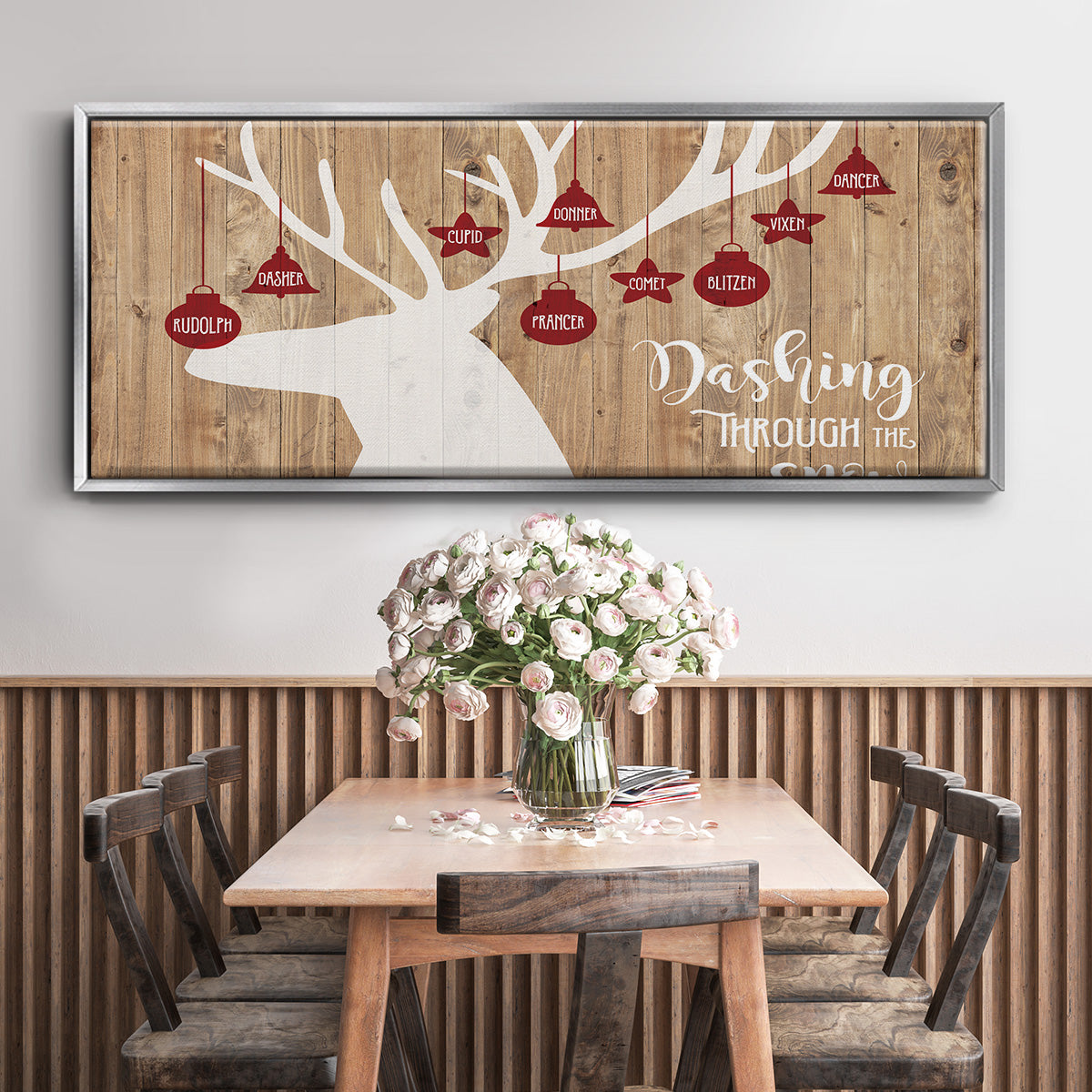 Dashing Through The Snow - Floater Framed Canvas Print