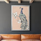 Peacock in Gold III - Modern Framed Canvas Print