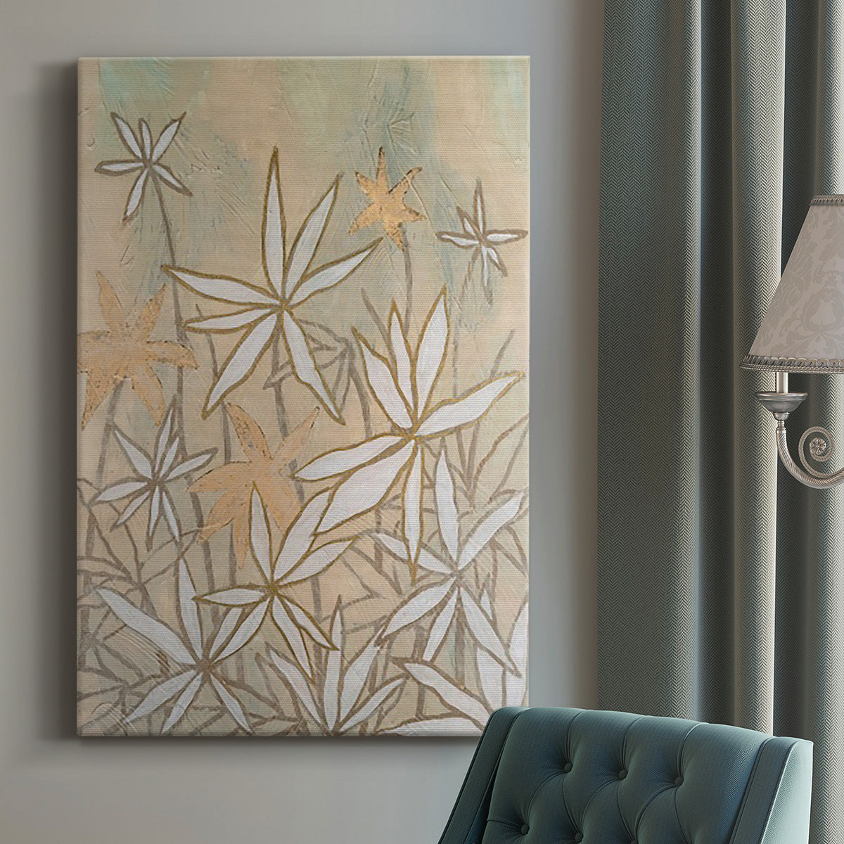 Embellished Starburst Bloom I - Canvas Art Print