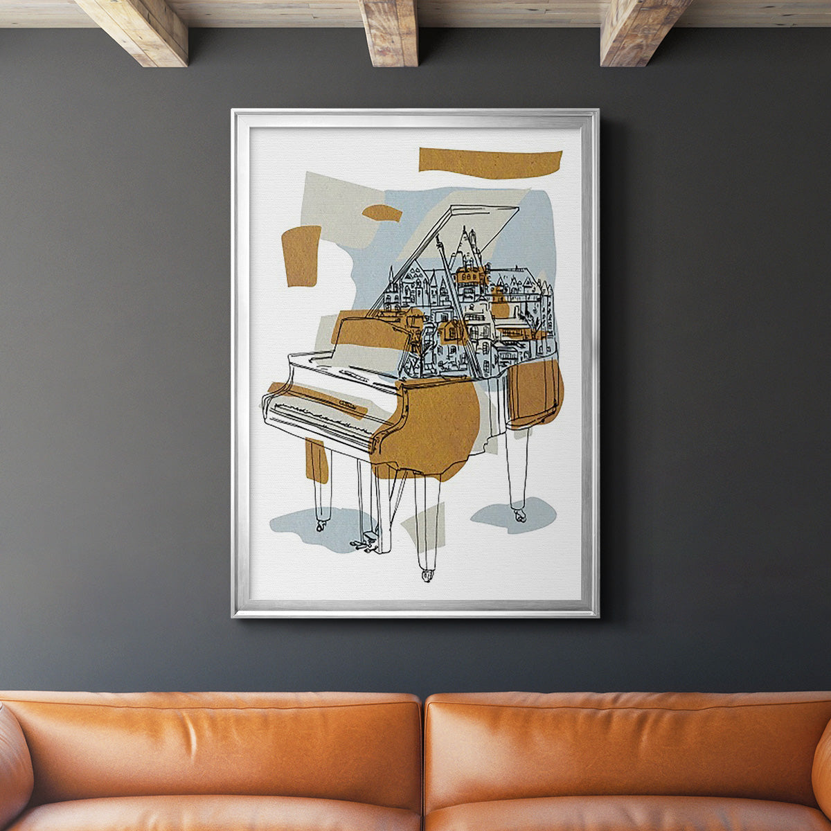 Rehearsal I - Modern Framed Canvas Print