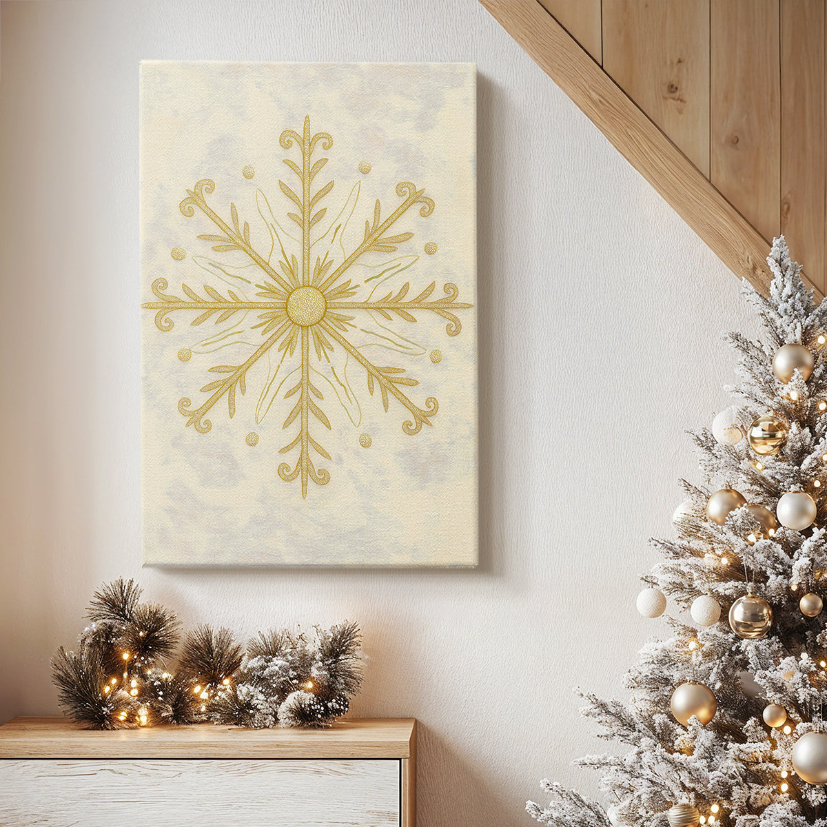 Gilded Star Village - Canvas Art Print