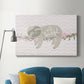 Floral Sloth Premium Gallery Wrapped Canvas - Ready to Hang