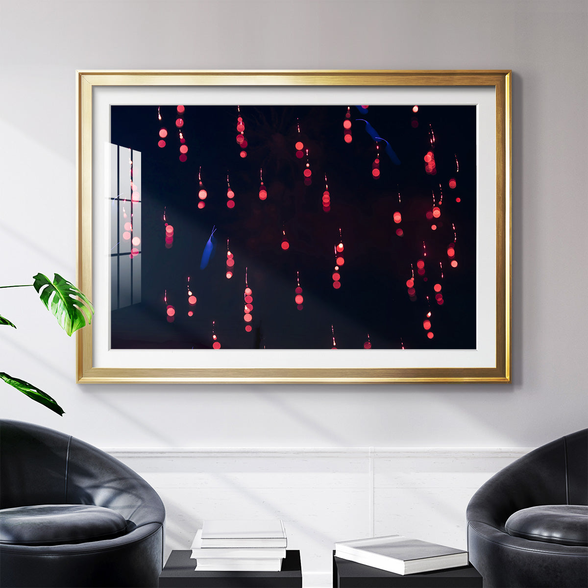 Crimson Constellation - Modern Framed Art Print