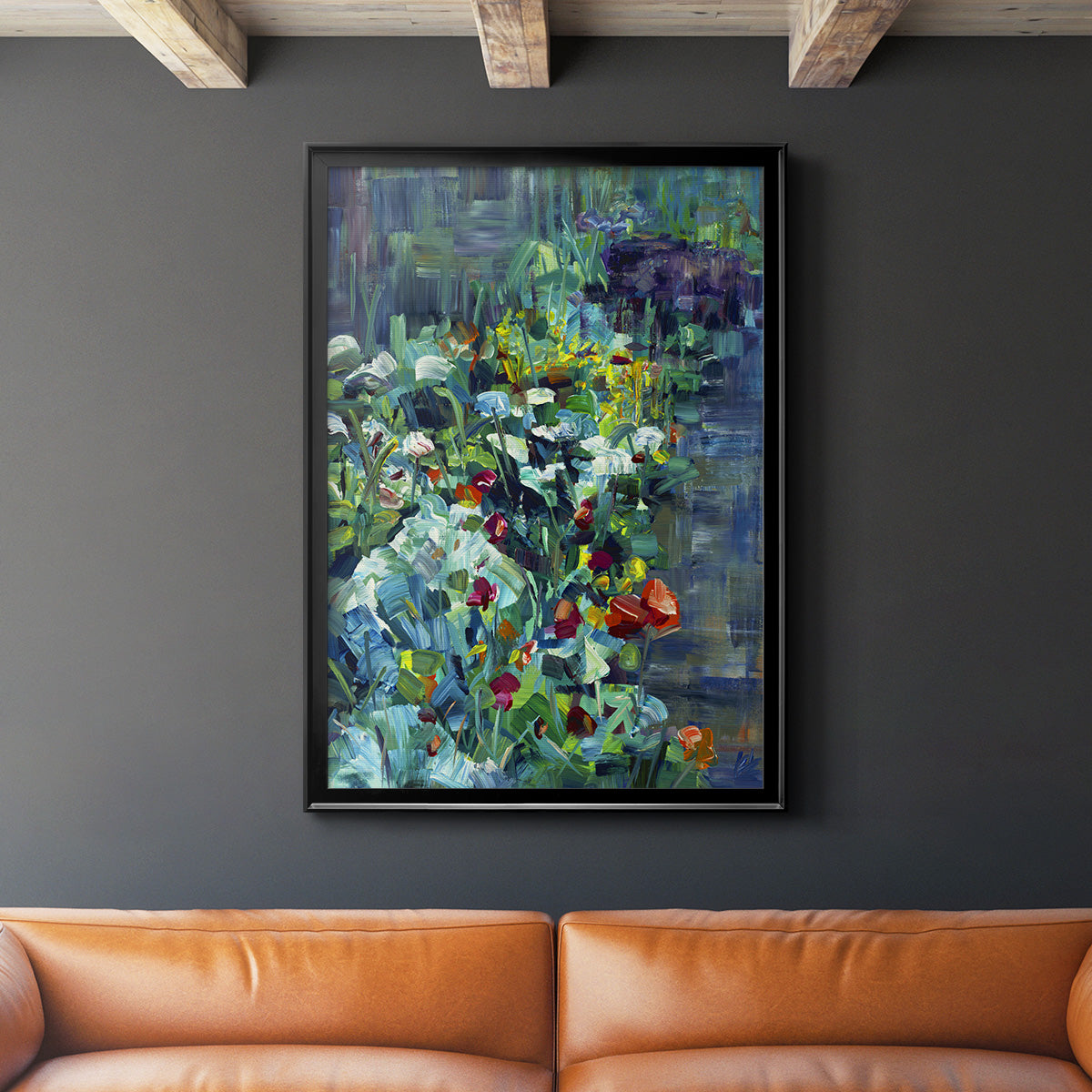 Lots of Love in the Garden - Modern Framed Canvas Print