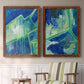 Geometric in Cool V - Premium Framed Canvas 2 Piece Set - Ready to Hang