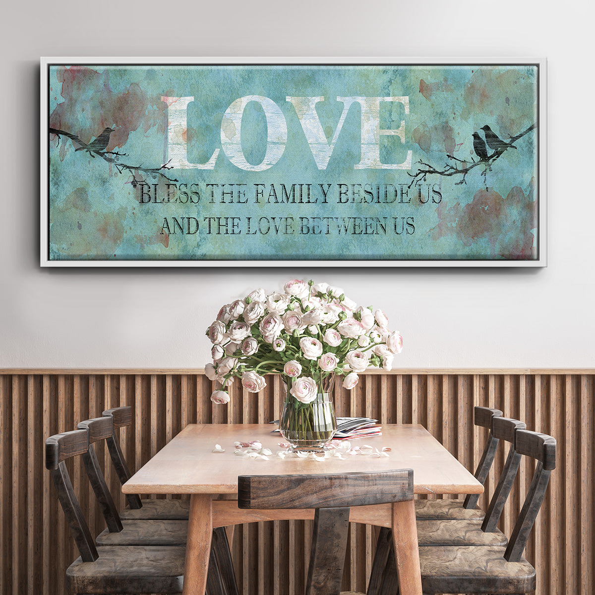 Love Between Us - Floater Framed Canvas Print
